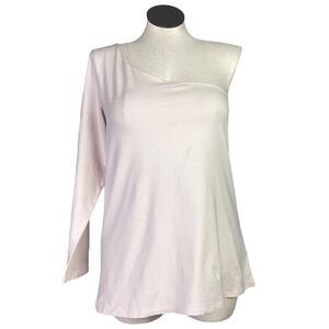 Torrid Top Women 3X Ivory One Shoulder Long Sleeve Foxy Knit Stretch Blouse